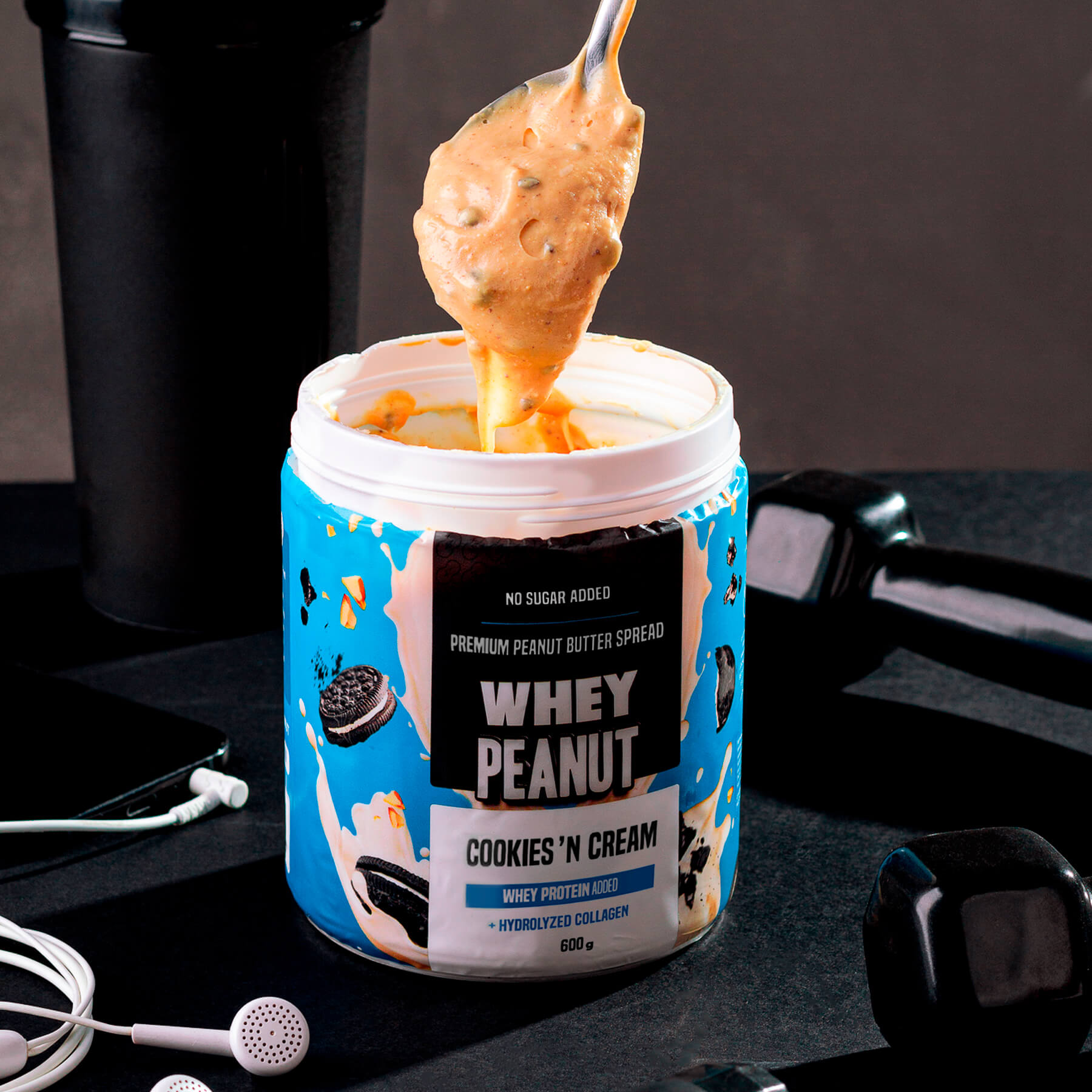 whey peanut protein spread cookies cream